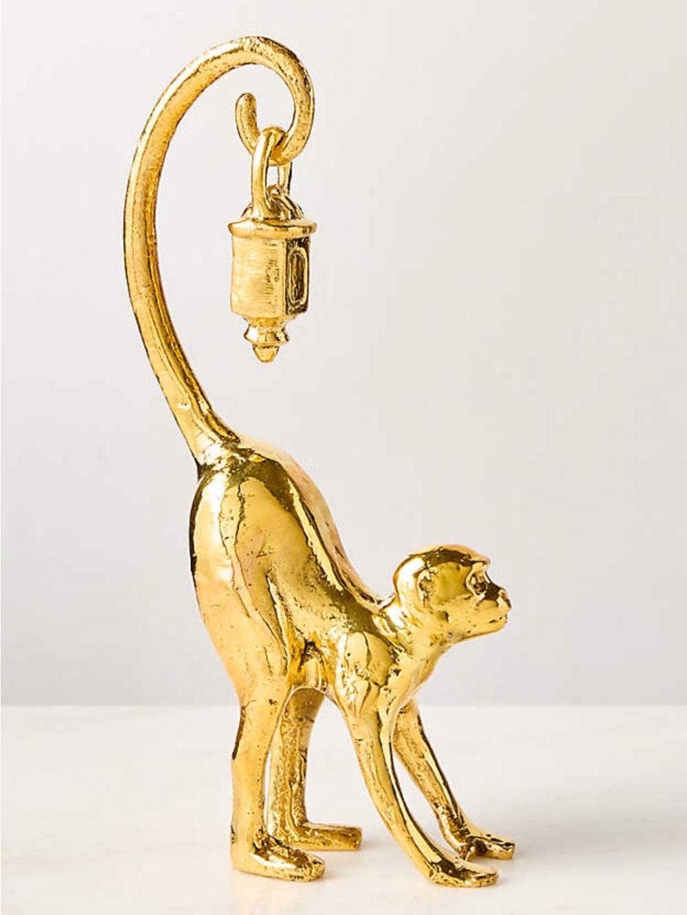 NWT CB2 Cast Brass Monkey - The White Lotus